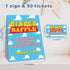 Diaper Raffle Game Kit For Baby Shower(1 Standing Sign + 50 Tickets) - Blue Sky & Cloud Theme - Gender Reveal, Baby Announcement Party Supplies & Decoration - B15