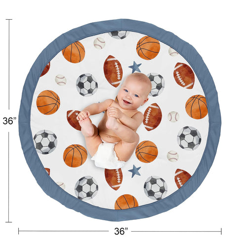 Tummy Sweet Jojo Designs Sports Theme Boy Baby Play Mat Time Activity Infant Playmat for Playpen Tent Teepee Floor