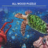 Ravensburger Under The Sea 500-Piece Wooden Jigsaw Puzzle, Eco-Friendly Materials for Stress-Reducing Fun