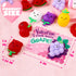 30 Packs JOYIN Valentines Day Gift Cards with Fruit Mochi Squishy Toys, Stress Relief Fidget Toys, Cartoon Squeeze Toy