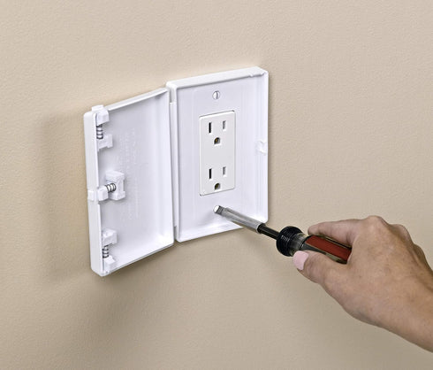 Baby Toddler Pet Resistant Electrical Safety Cover Guard, Made in USA, Compatible with Decora Leviton