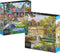 2-Pack of 1000-Piece Jigsaw Puzzles, Pine Cabin & Summer Estate for Adults and Kids Ages 8+