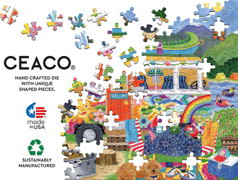 Ceaco - Happy Camper - Waterfall Camper 300 Piece Jigsaw Puzzle