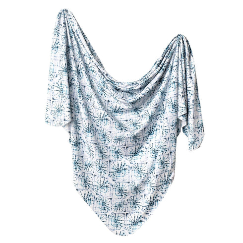 Copper Pearl Large Premium Knit Baby Swaddle Receiving Blanket Indigo