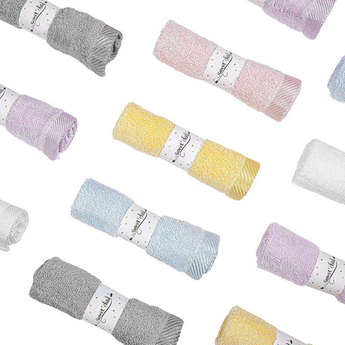 Sweet Child 8-Pack Baby Washcloths - Super Soft Rayon Cloths for Newborns, Infants, Kids, Bath Towels