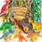 Dinosaur Toys with Sound Book and 12 Toy Figures, Interactive Educational Toys for Kids Ages 3-6