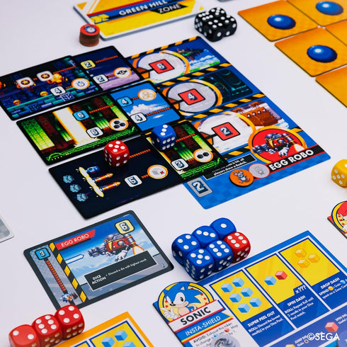 KESS Sonic Roll Board Game: Roll Through 4 Classic Zones, 1-4 Players, Ages 14+