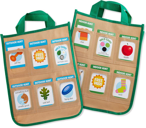 Melissa & Doug Let’s Explore Indoor/Outdoor Scavenger Hunt Play Set, 80 Double-Sided Cards for Kids 4+
