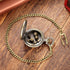 Mini DND Dice Set, 7pcs Polyhedral Metal D&D Dice with Steampunk Warlock Pocket Watch Shell Case, Bronze Gifts