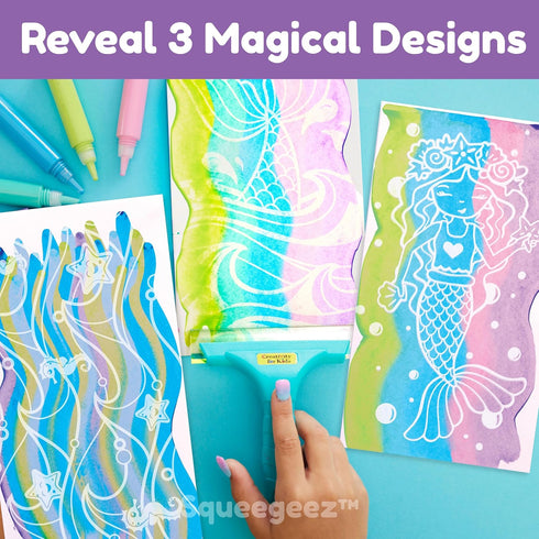 7+) Creativity for Kids Squeegeez Magic Reveal Craft Kit: Mermaid - Dot Painting Art Kits for Kids, Cool Mermaid Gifts