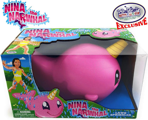 Nina The Narwhal (Pink Unicorn of The Sea) Water Sprinkler for Kids