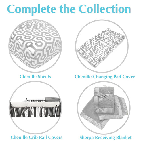 Gray Honeycomb Contoured Changing Table Cover by American Baby Company