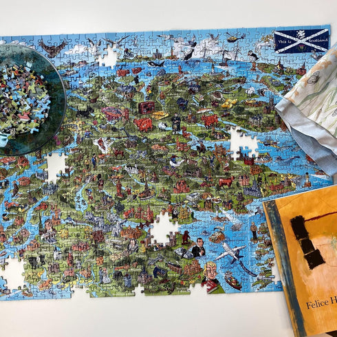 1000 100% This is Scotland | Piece Jigsaw Puzzle | Attractions Map Puzzle | Sustainable Puzzle for Adults | Premium
