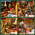 14+ (SQ-34) DIY Book Nook Kit - Christmas Wooden Miniature House Kit Rotating Decor, Gift for Dollhouse Kit - Jingle