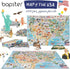 Puzzles for Adults 1000 Pieces - Illustrated US Map Puzzle - United States 1000 Piece Puzzle for Adults and Kids Puzzles - 100% Recycled Cardboard USA Jigsaw by bopster