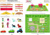 Wooden Logs Toys Farm Playset, 207 Pieces Wooden Construction Set for Animal Farm for Ages 3-6
