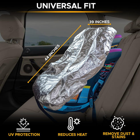 EcoNour Baby Car Seat Sun Shade Cover | Infant Carseat Heat Protector Keeps Toddler Seat at a Cool Temperature |