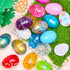 16 JOYIN Pcs Prefilled Easter Eggs with Crystal, Galaxy, Slime and Confetti Stress Relief for Kids Easter Party Favors
