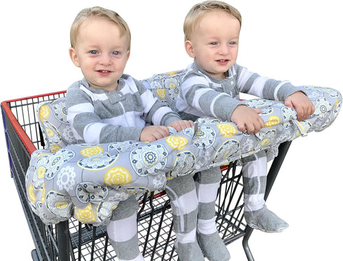 Twin Double Shopping Cart Cover for Baby Siblings with Carrying Case. Guaranteed