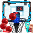 SYNCFUN Mini Basketball Hoop for Kids - Light Up Over The Door Toy with Scoreboard & 4 Balls, Birthday Gift
