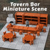 Set, 3D 28mm Miniatures-FF301B Tavern Bar Furniture Terrain Printed Tabletop RPG Scenery and Wargame Terrain Plank
