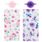 R HORSE Newborn Baby Swaddle Blankets Headband Sets, 2 Pack Floral Pattern Receiving Blankets for Baby Shower Gift