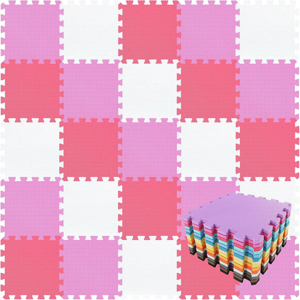 qqpp EVA Rubber 18 Tiles Interlocking Puzzle Foam Floor Mats - Baby