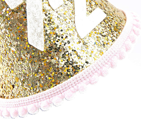 WAOUH Half Birthday Crown Hat - Mini Cake Smash Photo Prop for Baby's 6 Month Milestone Party Hats
