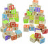 Maxim Deluxe Wooden ABC Blocks, Extra-Large Engraved Baby Alphabet Letters, Counting & Building Set