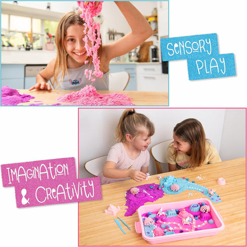 3-4, 5-7 2.4 LB 10 4 4-6, 6-8 Kipipol Unicorn Sensory Bin for Toddlers Magic Sand Art Kit w Sandbox, of Sensory Sand