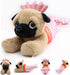 Pug-Mermaid Stuffed Animal, Pug Dog Wearing Mermaid Costume Plushies, 13 Inch Funny Gift for Kids