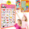 Interactive Alphabet Wall Chart, Talking ABC & 123s Music Poster, Educational Toddler Toy for Kids 1-3 - Pink