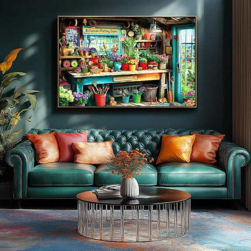 1000 Cozy 27.5x19.7 Inch MINIWAN Billionaire's Potting Shed Garden Puzzles for Adults Pieces, Gardener's Workbench
