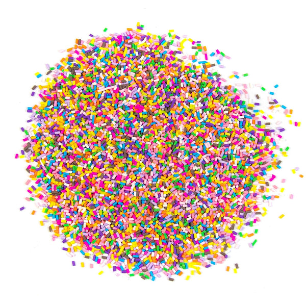 AUEAR 100g Colorful Fake Candy Sweets, Faux Sprinkles Polymer Resin for DIY Crafts, Cake Dessert Decorations (Color A)
