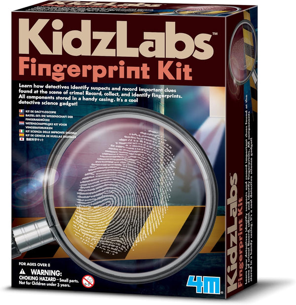 4M Toysmith Kidzlabs Finger Print Kit - Detective Science Kit for Boys & Girls Ages 8+