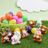 24 JOYIN Pcs Pre-Filled Easter Egg with Plush Bunnies and Bears, Plush Animal Keychain for Kids Easter Egg Hunt, Goodie