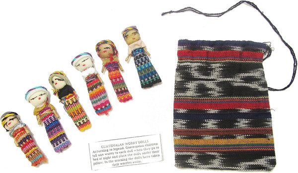 Worry Dolls - Six Large with Pouch