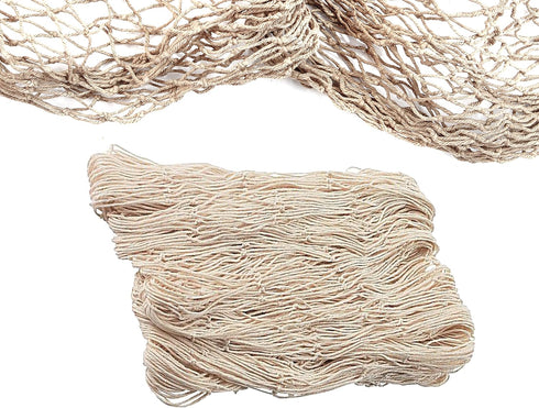 Natural Cotton Fish Net Party Decorations for Nautical, Pirate, Hawaiian Themed Parties