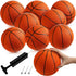 Vinsot 8 Pcs Mini Basketballs Bulk, Size 3 Mini Rubber Basketball with Air Pump for Indoor Outdoor Party Favors