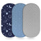 Unnivoll Baby Bassinet Sheets Girl Boy, Fitted Bassinet Sheet Set 3 Pack