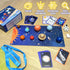 30 COOLDUCK Pcs Wooden Solar System Model Board Toy Kit, Montessori Planet Balls Toys with Astronaut Figures, Preschool