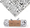 Wee Gallery Organic Muslin Swaddle - Nordic Woodland Animals Design, Black and White for Baby Development