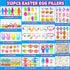 Fumogym 312PCS Easter Egg Fillers for Kids Boys Girls Basket Stuffers Party Favors Easter Toy Gifts Egg Hunt Party