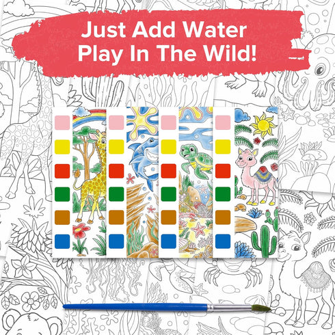 3 (6pcs) Paint with Water Books for Kids - Land & Sea Animal Editions - Prizes for & Up Years Old - Birthday Bulk Party