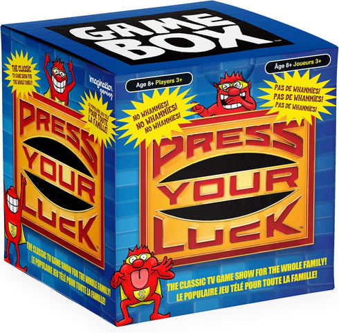 PRESS YOUR LUCK Game Box - Trivia, Tactics, Choices, & Chances - Classic TV Game Show for Family & Friends