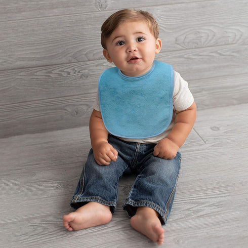 Neat Solutions 8 Count Multi-Color Solid Knit Terry Feeder Bib for Boys