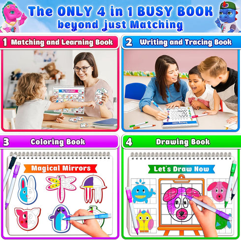 2 3-5 28 8 3 Curious Learn Montessori Busy Book for Toddlers Ages Preassembled Preschool Learning Binder