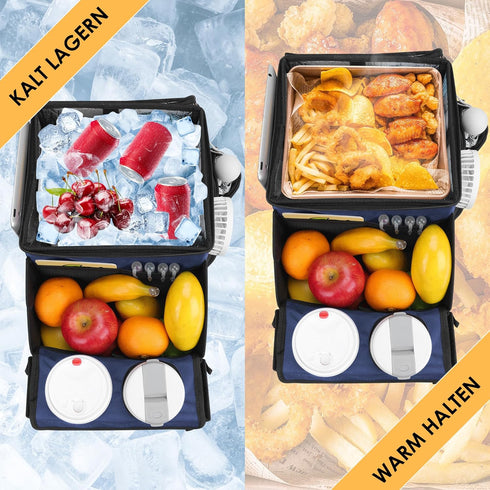 2-in-1 11 Backseat Organizer for Kids & Adults Car Seat Cooler Warmer with Writing Tray, Cup Holders & Storage