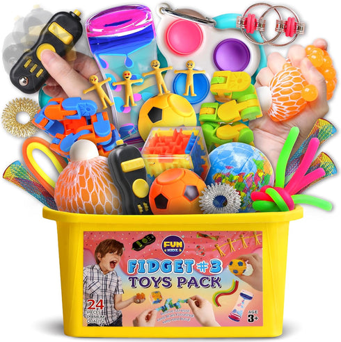 Gift Fidget Box Toys Pack for Kids 3-12, FunKidz Sensory Toys for