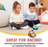 2 Pack Cartoon Remote Control Cars - Police Car and Race Car - Radio Control Toys for Kids, Boys & Girls